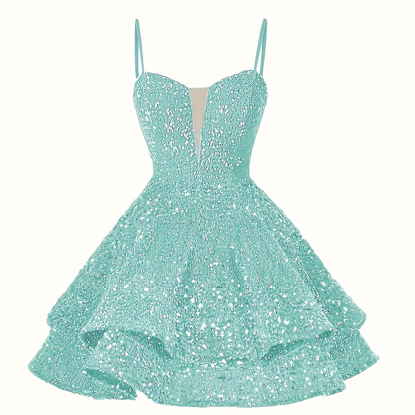 Sweet Sparkly Sequin Short Teen Homecoming Dress for Prom Party Gowns