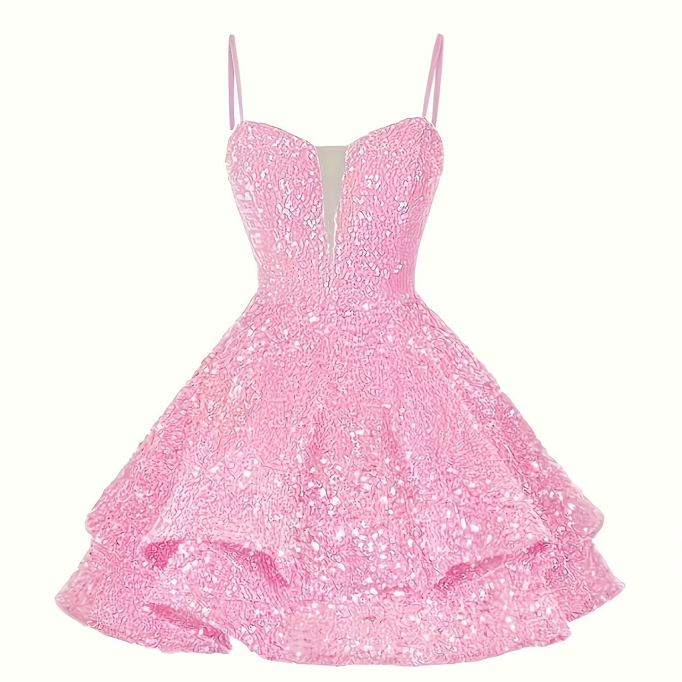 Sweet Sparkly Sequin Short Teen Homecoming Dress for Prom Party Gowns