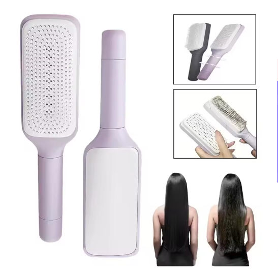 Self-Cleaning Airbag Hairbrush