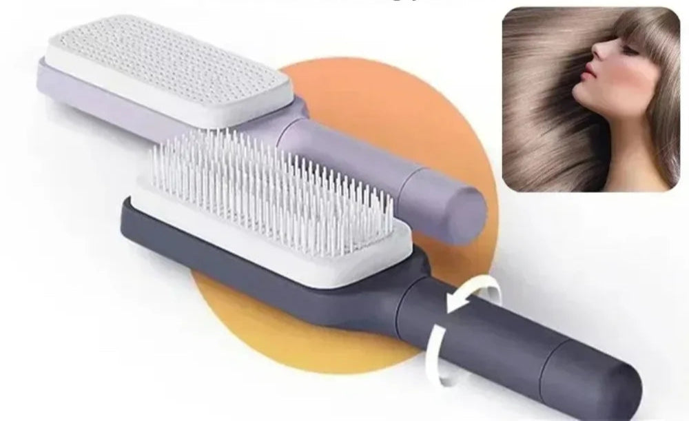 Self-Cleaning Airbag Hairbrush