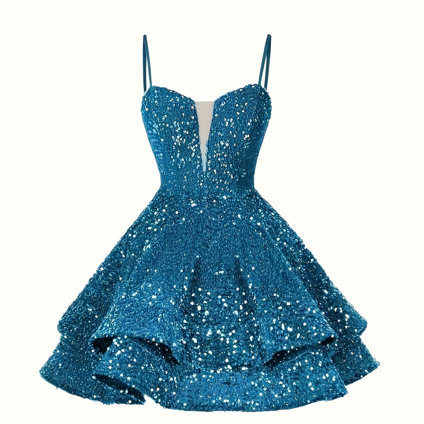 Sweet Sparkly Sequin Short Teen Homecoming Dress for Prom Party Gowns