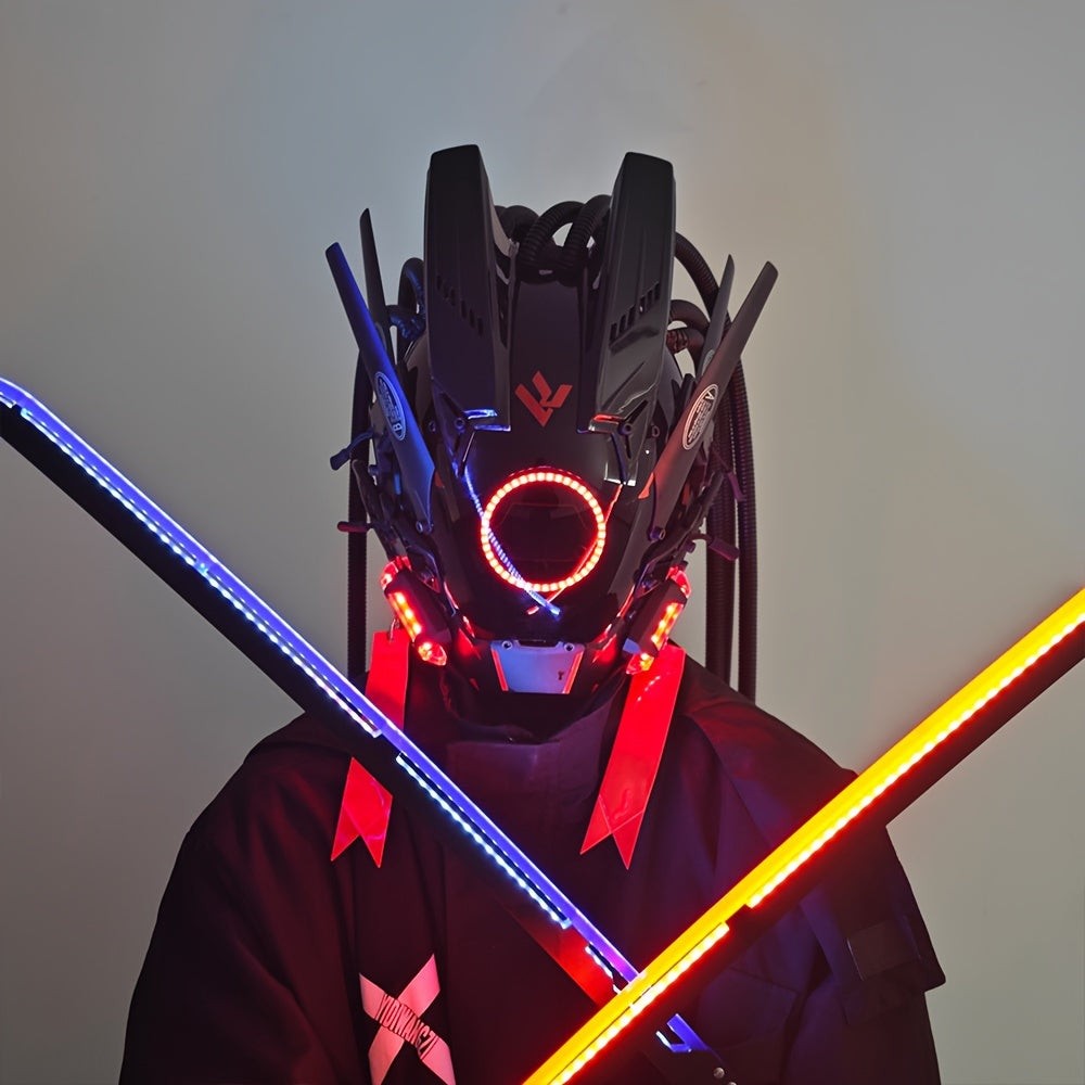 Futuristic LED Punk Mask