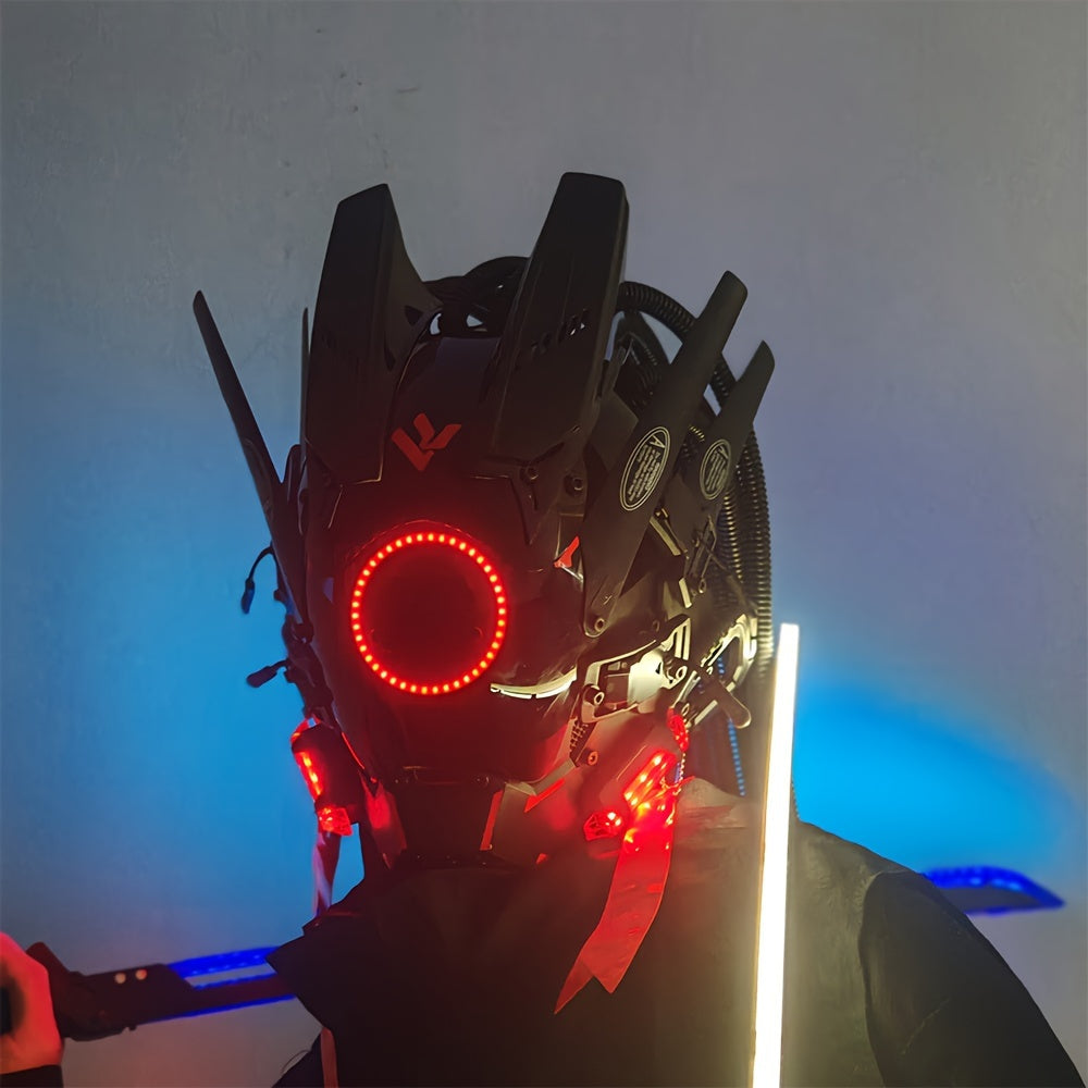 Futuristic LED Punk Mask