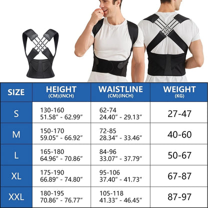 Back Brace Posture Corrector for Women and Men