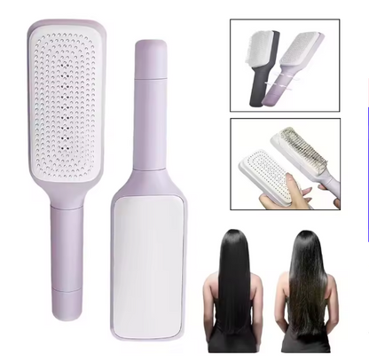 Self-Cleaning Airbag Hairbrush