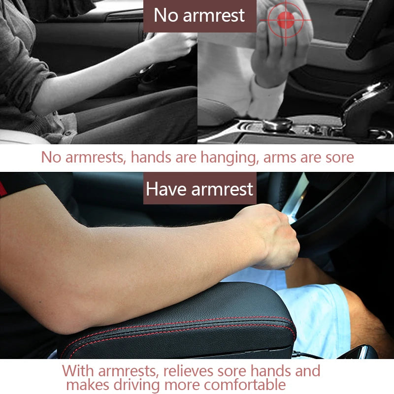 Adjustable Elbow Rest Pad with Console Storage