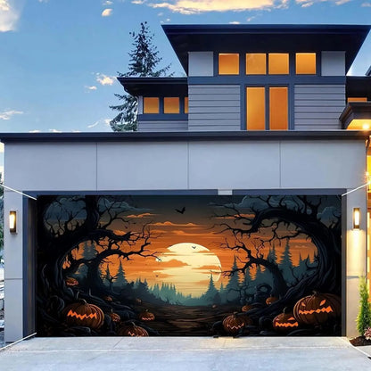 Halloween Garage Door Decorations Banner, Garage Buddy Halloween, Halloween Garage Door Cover, Horror Large Banner