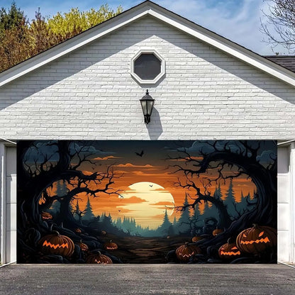 Halloween Garage Door Decorations Banner, Garage Buddy Halloween, Halloween Garage Door Cover, Horror Large Banner