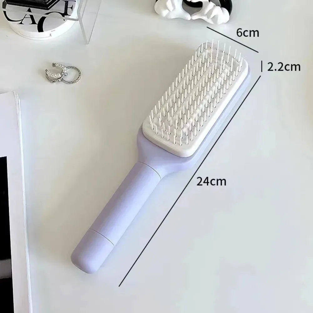 Self-Cleaning Airbag Hairbrush