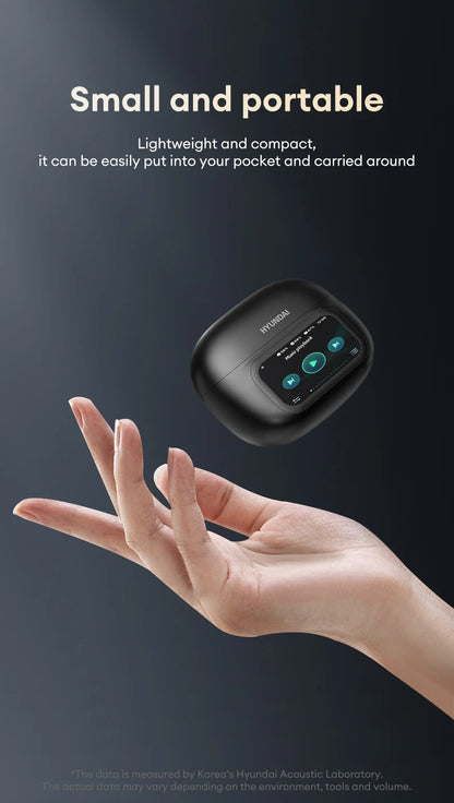 Choice HYUNDAI HY-C02 Nice earrings Earphones Wireless Bluetooth Headphones LED Power Display Mic Stereo Sound Earphones