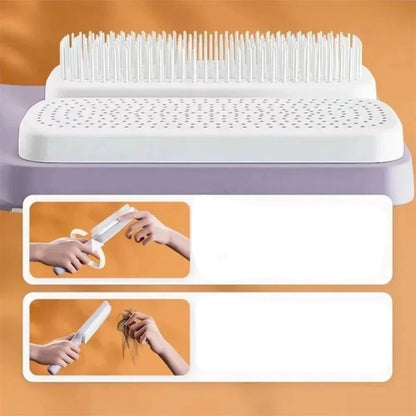 Self-Cleaning Airbag Hairbrush