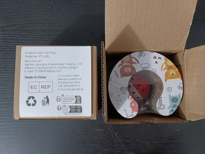 Tablero rascador plegable para gatos con forma de órgano mágico, juguete con cascabel, garra para gatos, marco de escalada para gatos, juguetes interactivos redondos de cartón corrugado