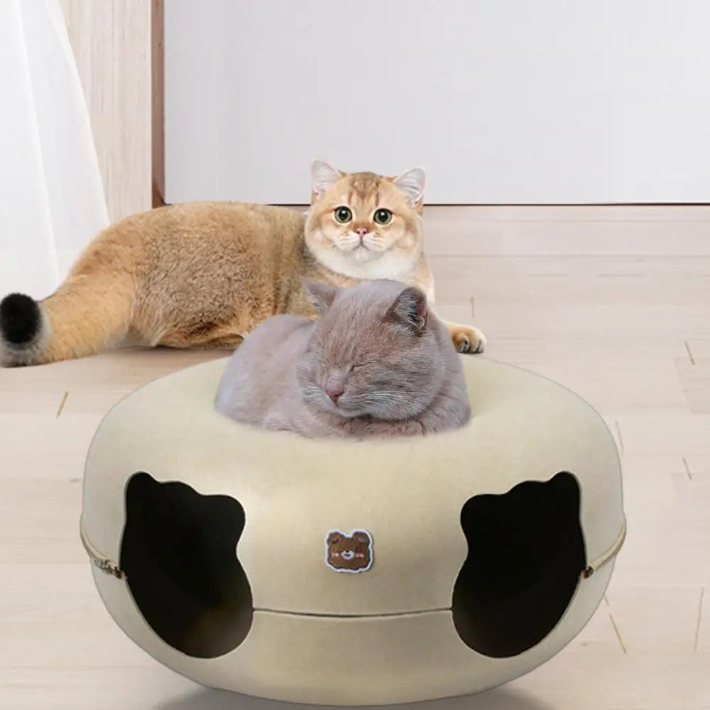 Cat Donut Cave Bed