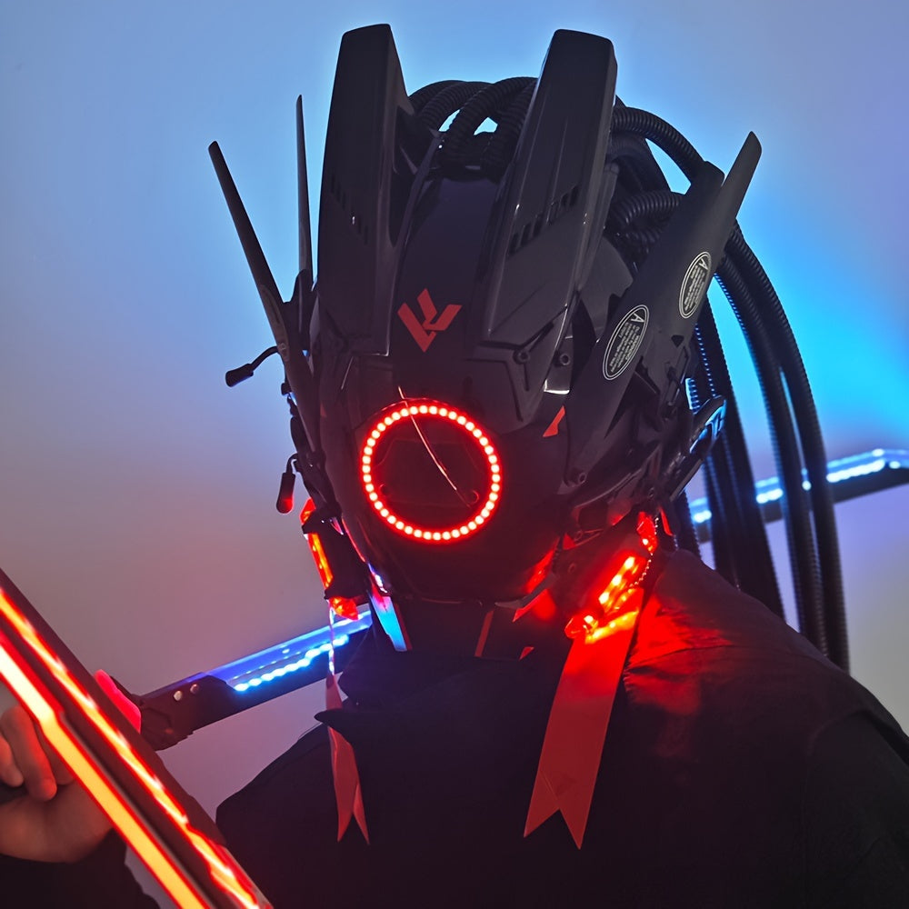 Futuristic LED Punk Mask
