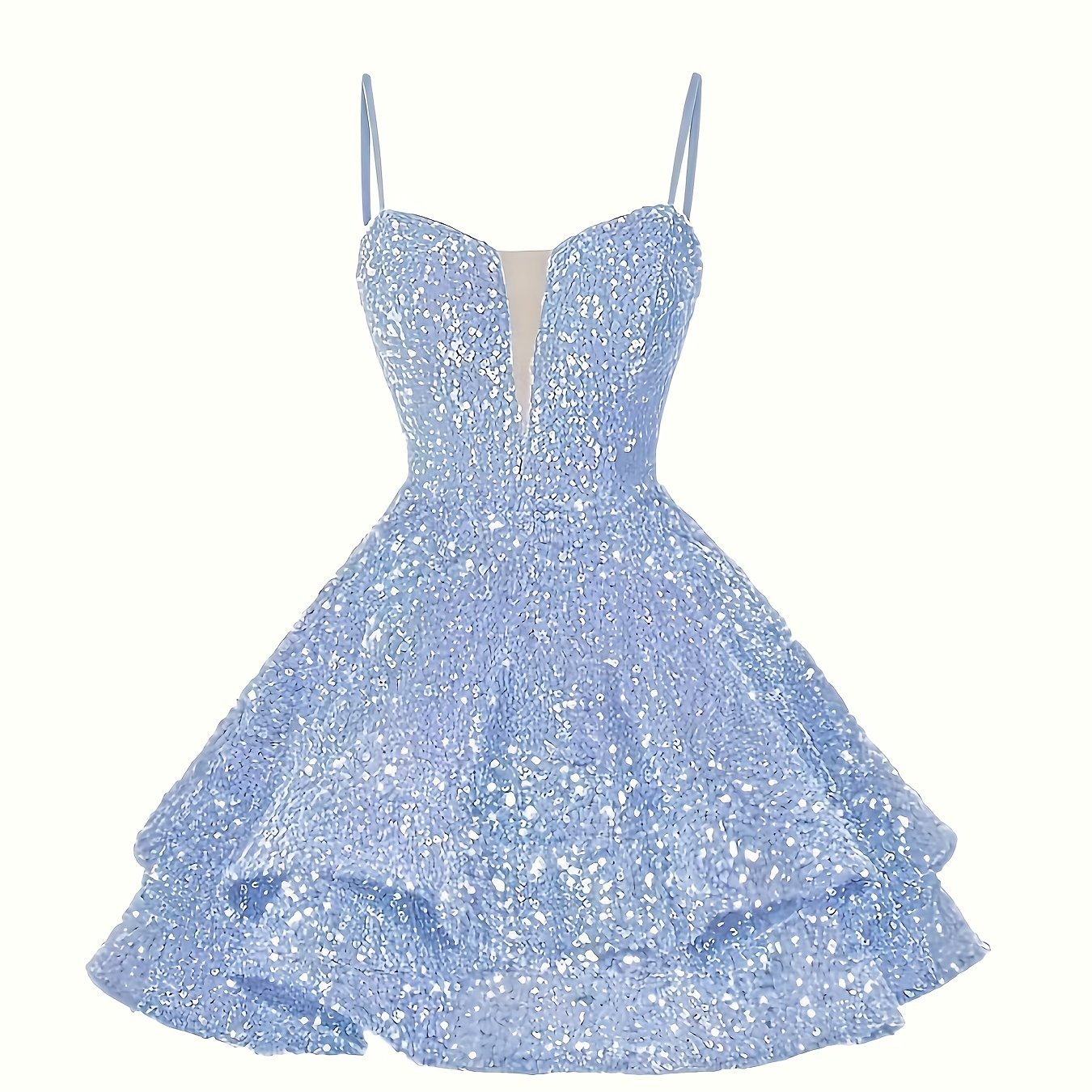 Sweet Sparkly Sequin Short Teen Homecoming Dress for Prom Party Gowns